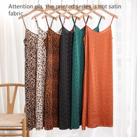 Moda wysokiej jakości damska sukienka lato Spaghetti satynowy kobieca sukienka bardzo miękka gładka Plus rozmiar S-4XL M30262 6